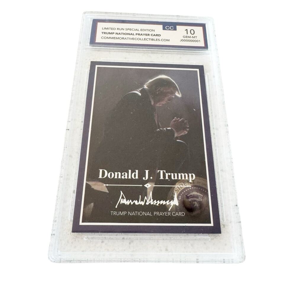 DONALD TRUMP CARD SLAB‎ 10 LIMITED EDITION "NATIONAL PRAYER"